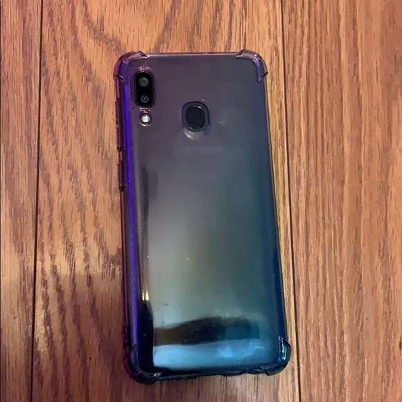 Samsung Galaxy A20 with 2 cases